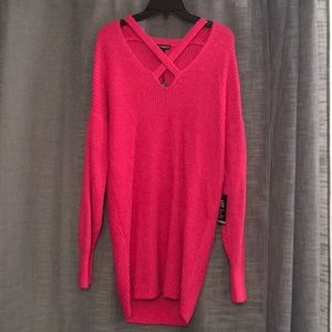 Hot pink, Express sweater dress